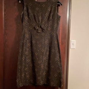 Vintage 1950’s dress gold and black size 8